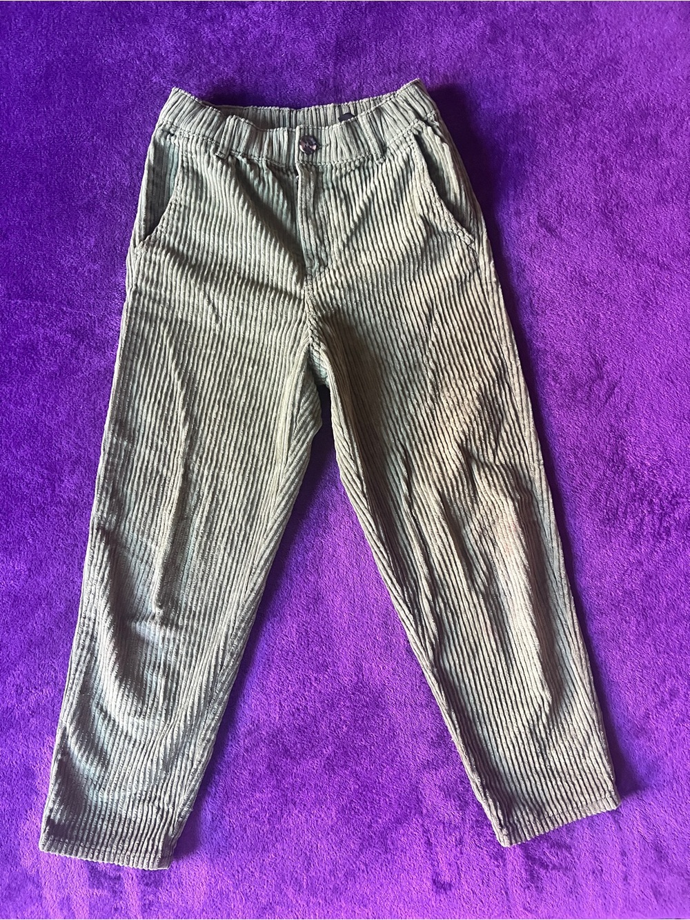 H&M Olive Green Corduroy Pants Boys size 8